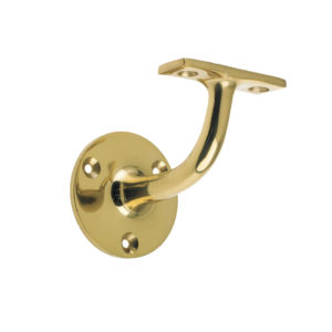 Zoo Hardware Heavyweight Handrail Bracket, Polished Brass