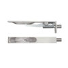 Zoo Hardware ZAS Square Profile Lever Action Flush Bolts (Various Sizes), Satin Stainless Steel