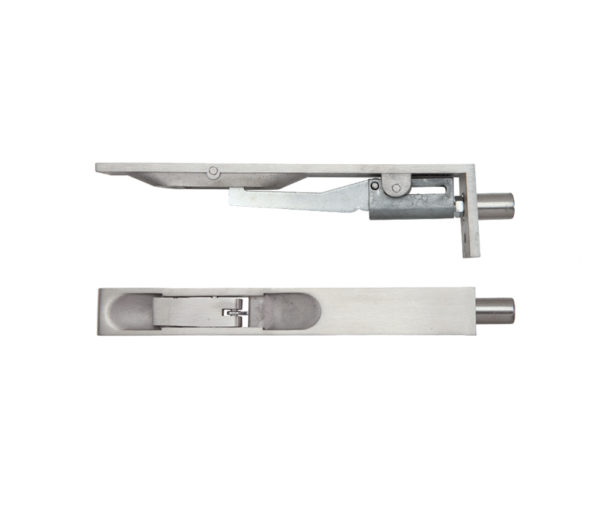 Zoo Hardware ZAS Square Profile Lever Action Flush Bolts (Various Sizes), Satin Stainless Steel