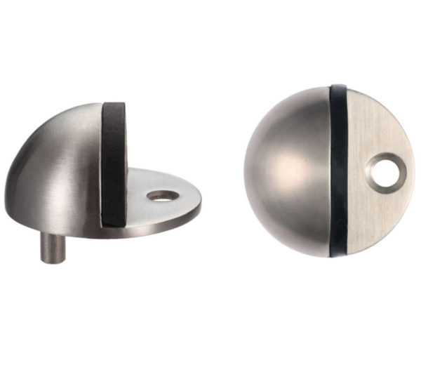 Zoo Hardware ZAS Face Fix Floor Mounted Oval Door Stop (40mm Diameter) Satin OR Polished Stainless Steel