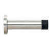 Zoo Hardware ZAS Cylinder Door Stop With Rose (70mm Length - 16mm Diameter), Polished Stainless Steel