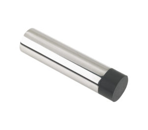 Zoo Hardware ZAS Cylinder Door Stop Without Rose (75mm Length - 19mm Diameter), Polished Stainless Steel