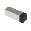 Zoo Hardware ZAS Square Cylinder Door Stop Without Rose (65mm Length - 20mm x 20mm Diameter), Satin Stainless Steel