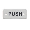 Zoo Hardware ZAS Radius PUSH Finger Plates (75mm x 30mm), Satin Stainless Steel