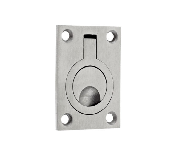 Zoo Hardware ZAS Flush Ring Pulls (44mm x 62mm OR 38mm x 48mm), Satin Stainless Steel