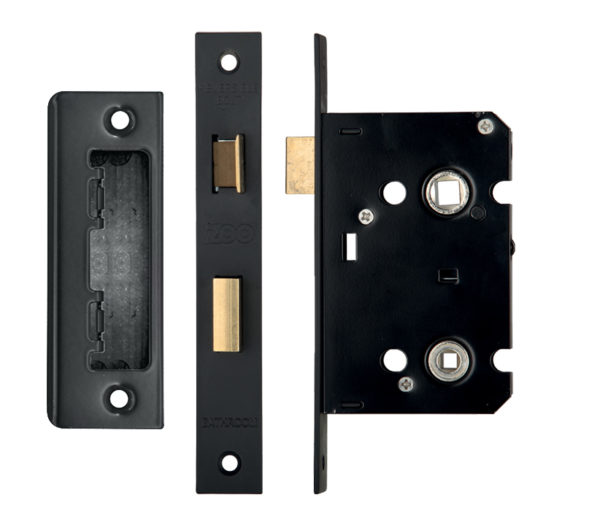 Zoo Hardware Contract Bathroom Lock (64mm OR 76mm), Powder Coated Black