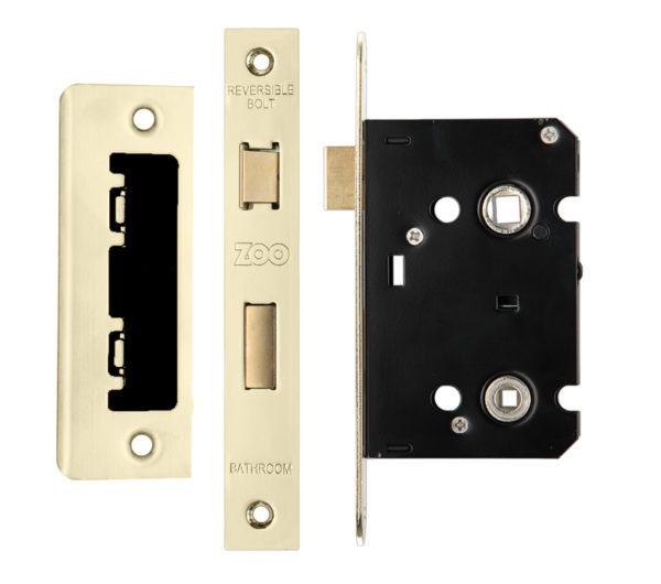 Zoo Hardware Contract Bathroom Lock (64mm OR 76mm), PVD Stainless Brass