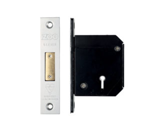 Zoo Hardware British Standard 5 Lever Chubb Retro-Fit Dead Lock (67mm OR 80mm), Satin Stainless Steel