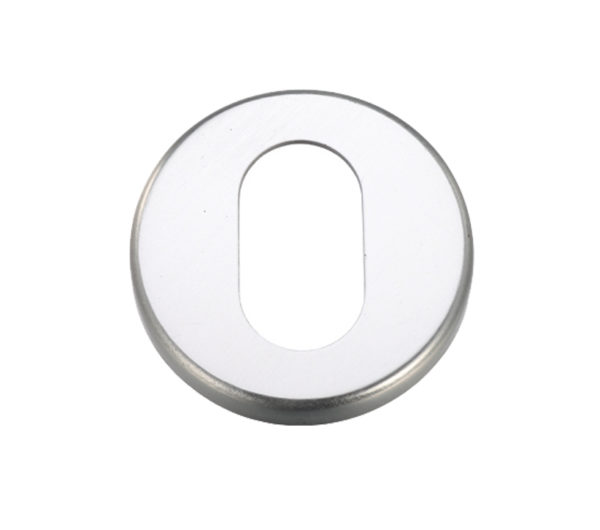 Zoo Hardware Contract Aluminium Oval Profile Escutcheon, Satin Aluminium