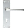 Zoo Hardware Contract Lever On Backplate, Satin Aluminium (sold in pairs)