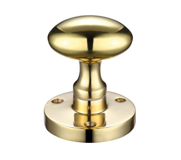 Zoo Hardware Contract Oval Mortice Door Knobs, Polished Brass (sold in pairs)