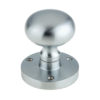 Zoo Hardware Contract Mushroom Mortice Door Knobs, Satin Chrome (sold in pairs)