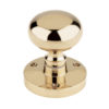 Zoo Hardware Contract Mushroom Mortice Door Knobs, Polished Brass (sold in pairs)