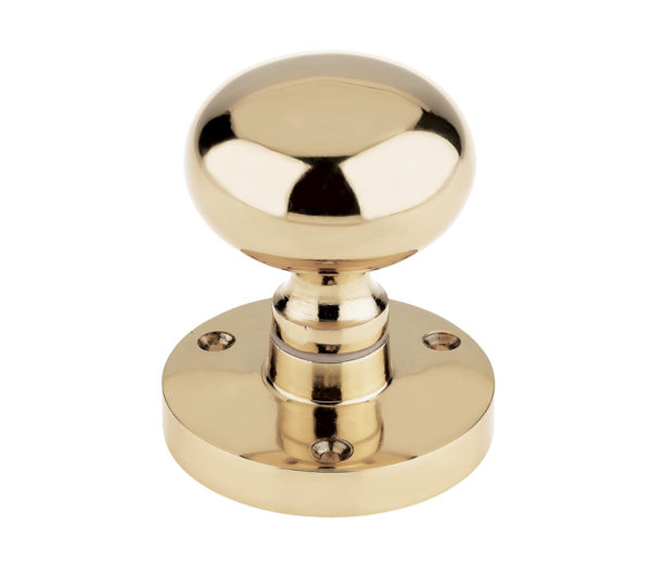 Zoo Hardware Contract Mushroom Mortice Door Knobs, Polished Brass (sold in pairs)