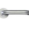 Zoo Hardware ZCS Architectural RTD Lever On Round Rose, Satin Stainless Steel (sold in pairs)