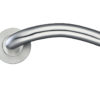 Zoo Hardware ZCS Architectural Arched Lever On Round Rose, Satin Stainless Steel (sold in pairs)