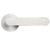 Zoo Hardware ZCS Architectural Atlas Lever On Round Rose, Satin Stainless Steel (sold in pairs)