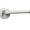Zoo Hardware ZCS Architectural Atlas Lever On Round Rose, Satin Stainless Steel (sold in pairs)