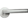 Zoo Hardware ZCS Architectural Designer Lever On Round Rose, Satin Stainless Steel (sold in pairs)