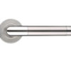 Zoo Hardware ZCS2 Contract Mitred Lever On Round Rose, Dual Finish Polished & Satin Stainless Steel (sold in pairs)