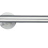Zoo Hardware ZCS2 Contract T-Bar Lever On Round Rose, Satin Stainless Steel (sold in pairs)