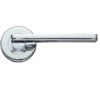 Zoo Hardware Stanza Leon Contract Lever On Round Rose, Polished Chrome (sold in pairs)
