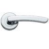 Zoo Hardware Stanza Santiago Contract Lever On Round Rose, Polished Chrome (sold in pairs)