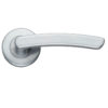 Zoo Hardware Stanza Santiago Contract Lever On Round Rose, Satin Chrome (sold in pairs)