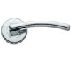 Zoo Hardware Stanza Toledo Contract Lever On Round Rose, Polished Chrome (sold in pairs)