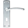 Zoo Hardware Stanza Toledo Contract Door Handles On Backplate, Satin Chrome (sold in pairs)