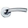 Zoo Hardware Stanza Seville Contract Lever On Round Rose, Polished Chrome (sold in pairs)