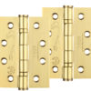 Zoo Hardware 4 Inch Grade 13 Ball Bearing Hinge, PVD Stainless Brass (sold in pairs)