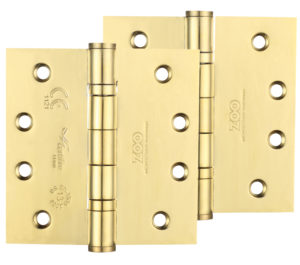 Zoo Hardware 4 Inch Grade 13 Ball Bearing Hinge, PVD Stainless Brass (sold in pairs)