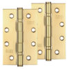 Zoo Hardware 4 Inch Grade 201 Slim Knuckle Bearing Hinge, PVD Stainless Brass (sold in pairs)