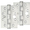 Zoo Hardware 4 Inch Grade 201 Dog Bolt Or Security Door Hinge, Satin Stainless Steel (sold in pairs)