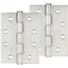 Zoo Hardware 4 Inch Grade 201 Washered Hinge, Satin Stainless Steel (sold in pairs)