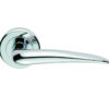 Serozzetta Tempest Door Handles On Round Rose, Polished Chrome - (sold in pairs)