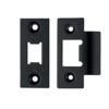 Zoo Hardware Face Plate And Strike Plate Accessory Pack, Powder Coated Black