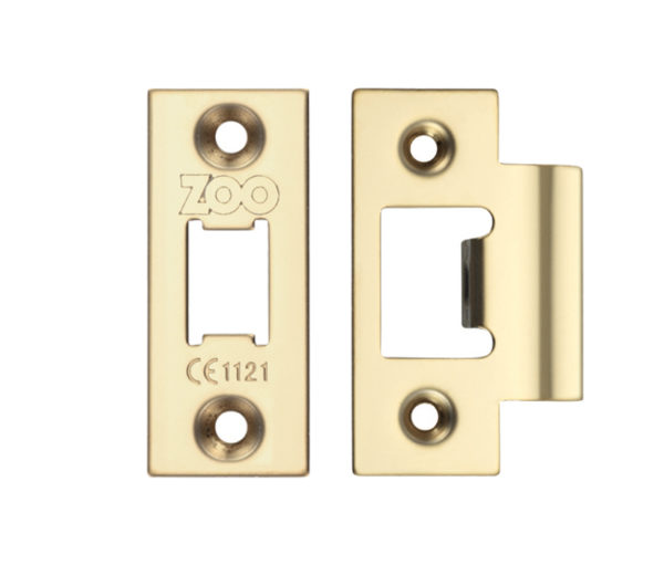 Zoo Hardware Face Plate And Strike Plate Accessory Pack, PVD Stainless Brass