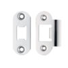 Zoo Hardware Radius Edge Face Plate And Strike Plate Accessory Pack, Polished Stainless Steel