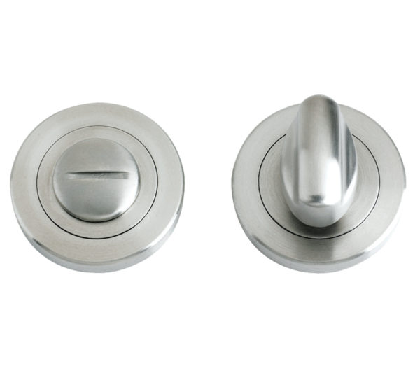 Zoo Hardware ZPS Bathroom Turn & Release, Satin Stainless Steel