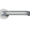 Zoo Hardware ZPS RTD Lever On Round Rose, Satin Stainless Steel (sold in pairs)