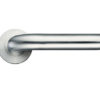Zoo Hardware ZPS Radius Lever On Round Rose, Satin Stainless Steel (sold in pairs)