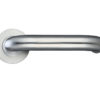 Zoo Hardware ZPS RTD Lever On Round Rose, Satin Stainless Steel (sold in pairs)
