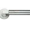 Zoo Hardware ZPS Orion Lever On Round Rose, Satin Stainless Steel (sold in pairs)