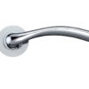 Zoo Hardware Stanza Siena Lever On Round Rose, Polished Chrome (sold in pairs)