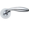 Zoo Hardware Stanza Verona Lever On Round Rose, Polished Chrome (sold in pairs)