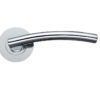 Zoo Hardware Stanza Amalfi Lever On Round Rose, Polished Chrome (sold in pairs)