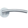 Zoo Hardware Stanza Amalfi Lever On Round Rose, Satin Chrome (sold in pairs)