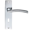 Zoo Hardware Stanza Amalfi Door Handles On Backplate, Polished Chrome (sold in pairs)